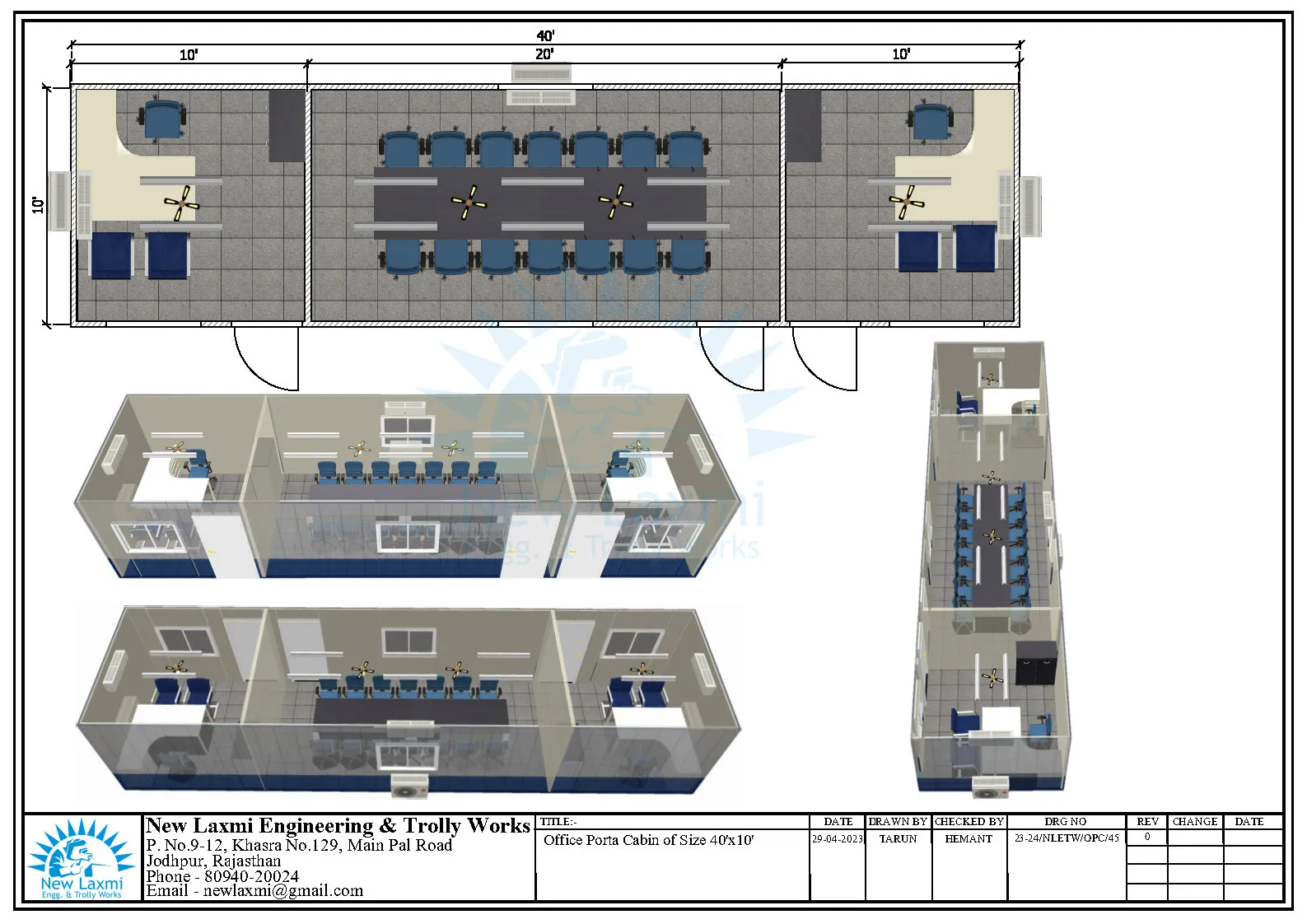 Office Cabin Layout